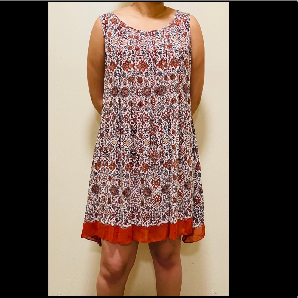 🤎🔸Max Studios Flowy Knee Length Burnt Orange Dress🔸🤎